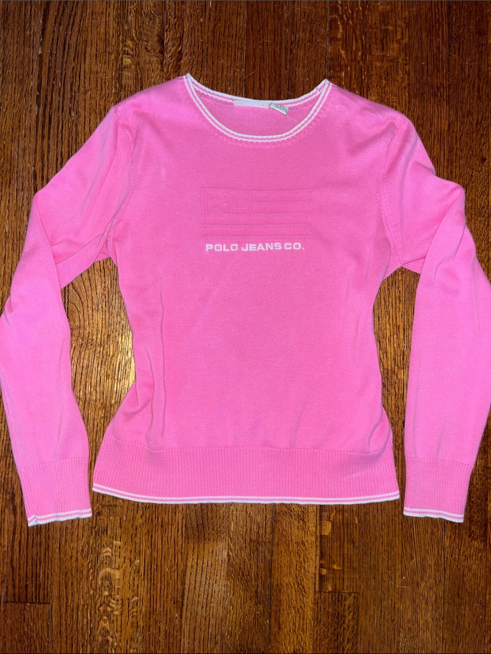 Ralph Lauren | Vintage Pink Crewneck Logo Sweater 100% Cotton